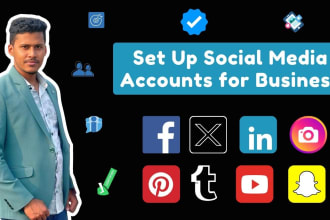 setup social media accounts and page design