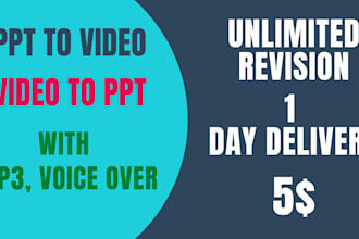 convert ppt pptx word pdf to mp4 or any form
