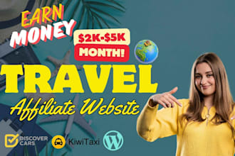 build automated travel affiliate website for make money