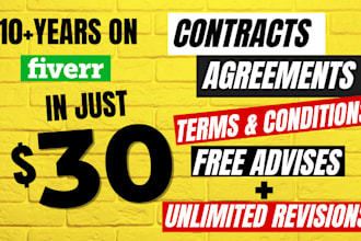 draft contracts, agreements, web and app legal documents