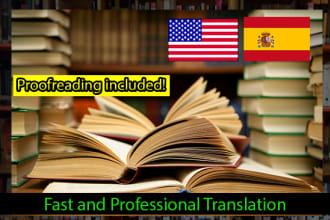 do a professional book translation from english to spanish