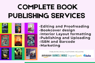 edit, format, design book cover and help you self publish your book online