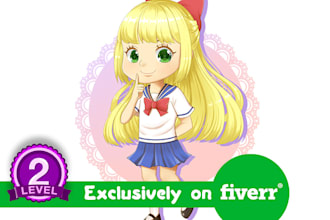 draw anything with super cute chibi anime style