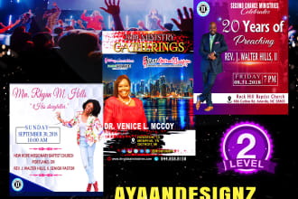 design great looking church event flyer, poster