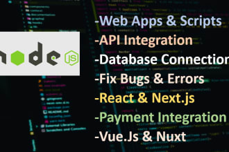 develop node js, express js web app, install and fix errors