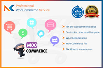 fix any woocommerce issues and errors