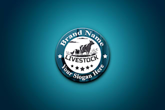 design a unique vintage round badge logo