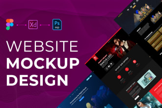 do website UI UX design, figma landing page design, website mockup design