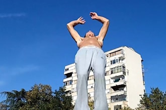 do a backflip and say a short message
