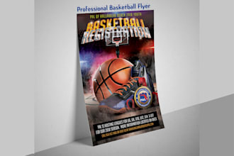 design professional flyers for football, basketball, baseball, and any sport