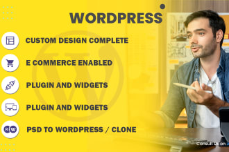 design redesign, clone, wordpress website professionally