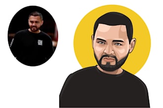 draw bobbleheads unique cartoon caricature