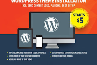 install,setup,configure,customize wordpress site or theme