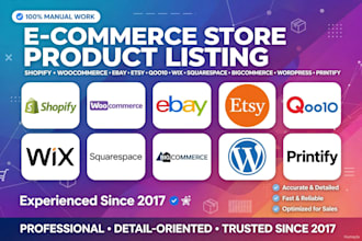 do ecommerce product upload and manual product listing work