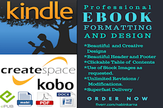 do perfect book formatting and ebook formatting