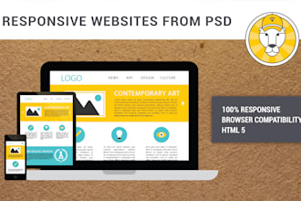 create responsive website from psd, sketch or your idea