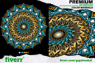 draw mandala for tattoo or clothing brand