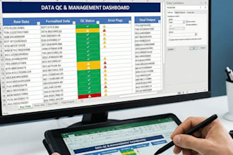 do excel data qc, format, and data management