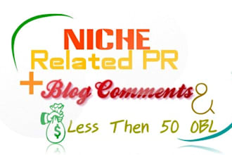 build Niche Relevant Low OBL DoFollow High Pr Blog Comments