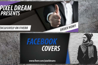 design professional facebook or twitter covers and banners
