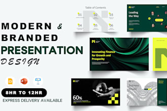 design branded powerpoint presentation within 24 hours