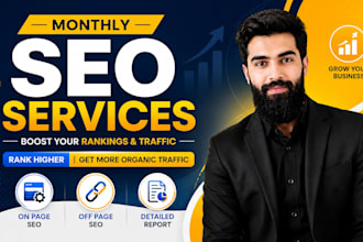 provide complete monthly SEO service for google rankings