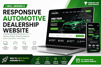 design a responsive automotive dealership website