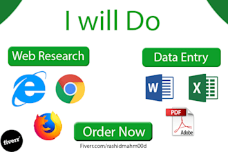 do web research and data entry asap