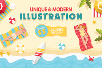 do awesome flat illustration