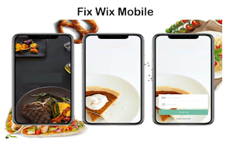 update or optimize mobile version of  wix and landing page