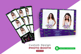 custom photo booth templates, overlays, and strips