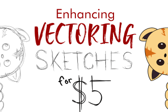 enhance and vector your doodles, sketches, and drafts into clean artwork