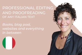 provide proofreading and editing of your italian text