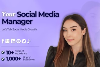 be your social media marketing manager and content creator