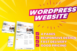 create full wordpress website