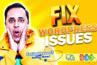 fix wordpress errors, responsiveness issues or customization
