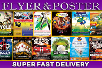 design sports, business, party, food any flyer or poster