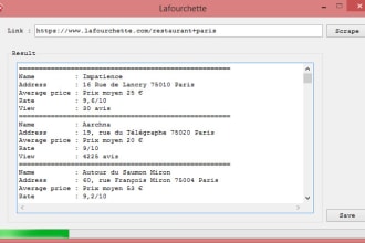 create a custom scraper and export the data
