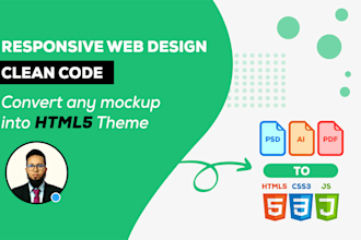 convert PSD layout into HTML5 website