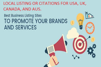 create 50 local listing or google map citation for local seo