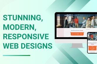 do website design HTML CSS front end with landing page