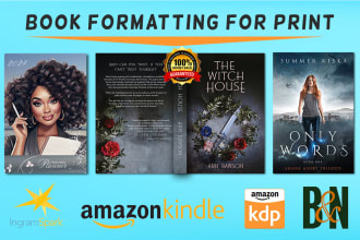 print book cover formatting for KDP paperback hardcover acx and ebook