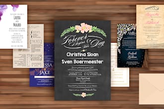 design a beautiful wedding invitation
