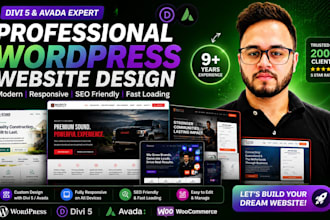 design a professional wordpress website using divi or avada