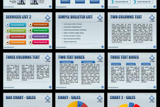 make clean and modern powerpoint template and presentations