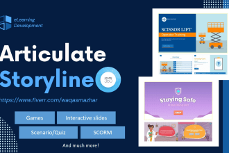 develop elearning modules by using storyline 360 and lectora