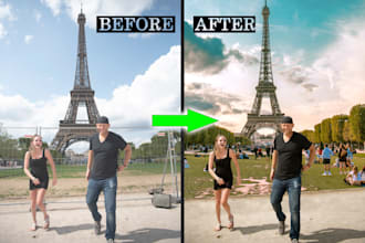 do pro photoshop background removal face swap skin retouch