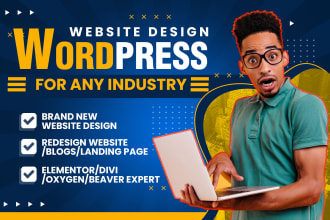 create wordpress website design or blog