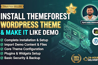 install wordpress theme as demo