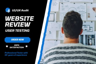 do user testing and review UX UI of your website